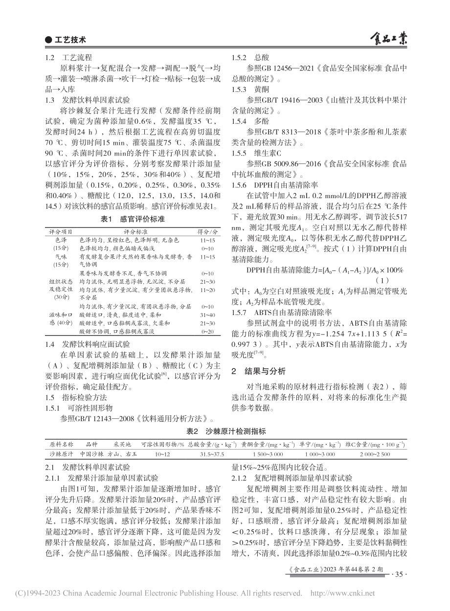 发酵沙棘复合果汁饮料的研制_郭文娟.pdf_第2页