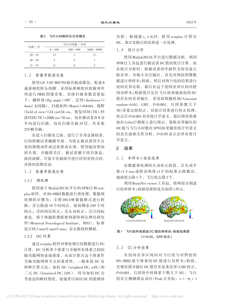 飞行员静息态脑功能度中心度特征研究_魏光兴.pdf_第3页