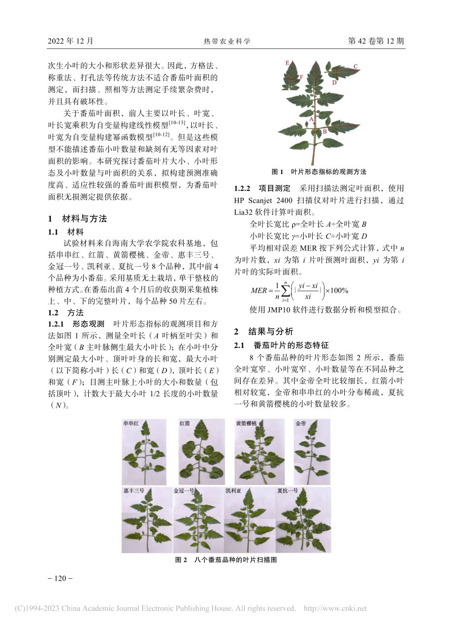 番茄叶面积预测模型研究_王清峰.pdf_第2页