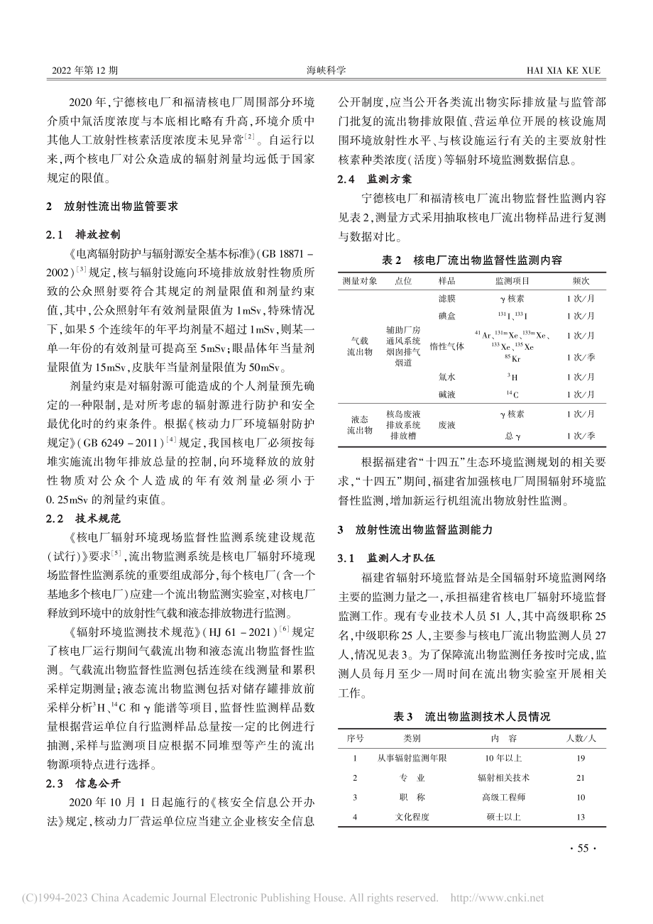 福建省核电厂放射性流出物监督监测现状分析及优化建议_林珂.pdf_第2页