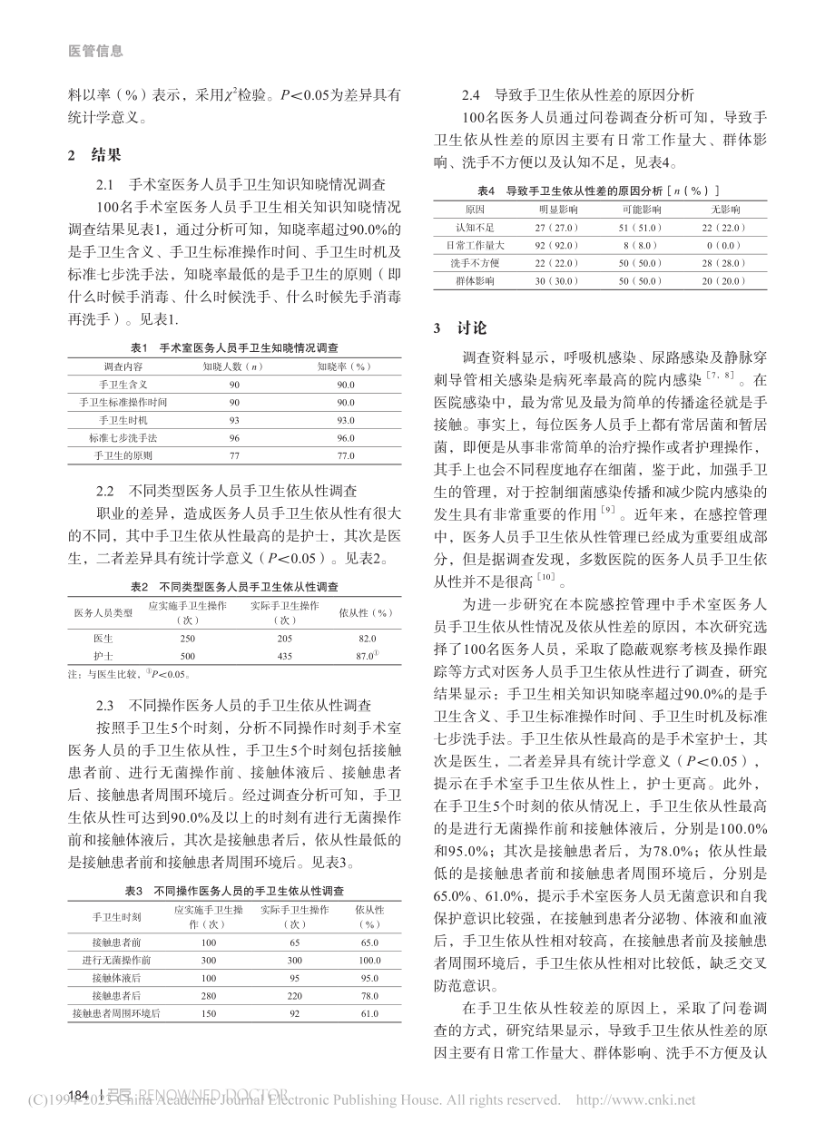 感控管理中手术室医务人员手卫生依从性研究及原因探索_陈伟.pdf_第2页