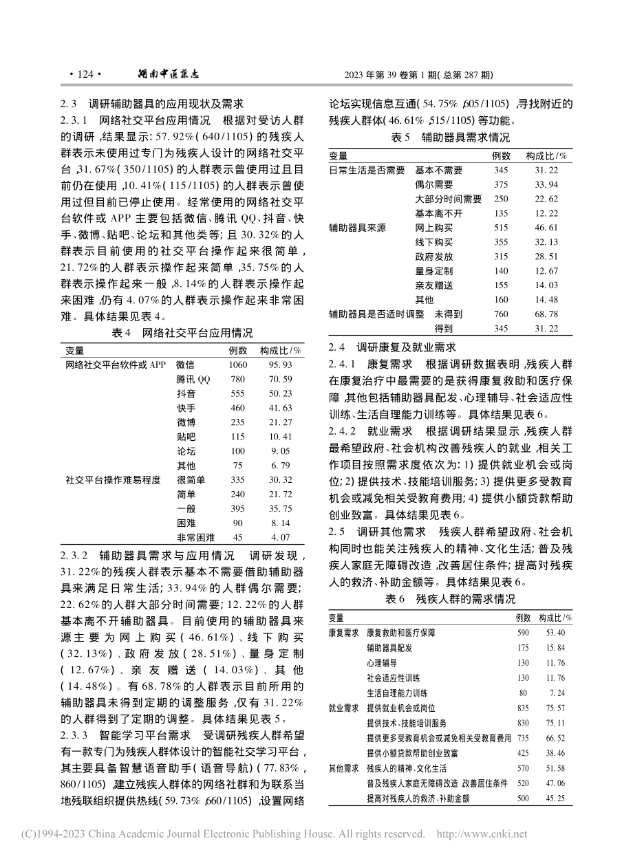 辅助器具在残疾人就业、功能...复及教育中的应用与需求调查_周琦人.pdf_第3页