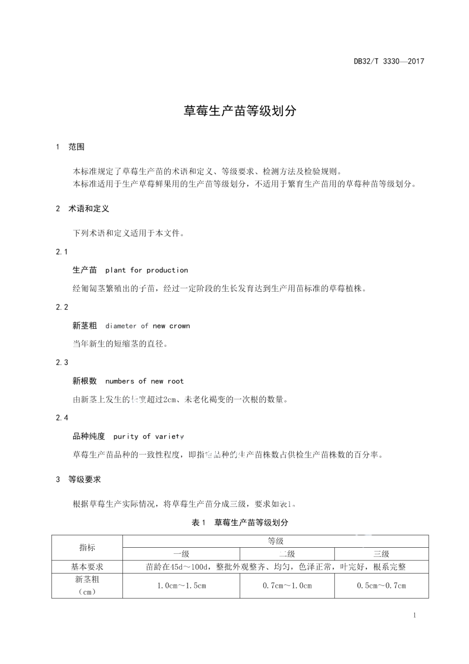 DB32T 3330-2017草莓生产苗等级划分.pdf_第3页