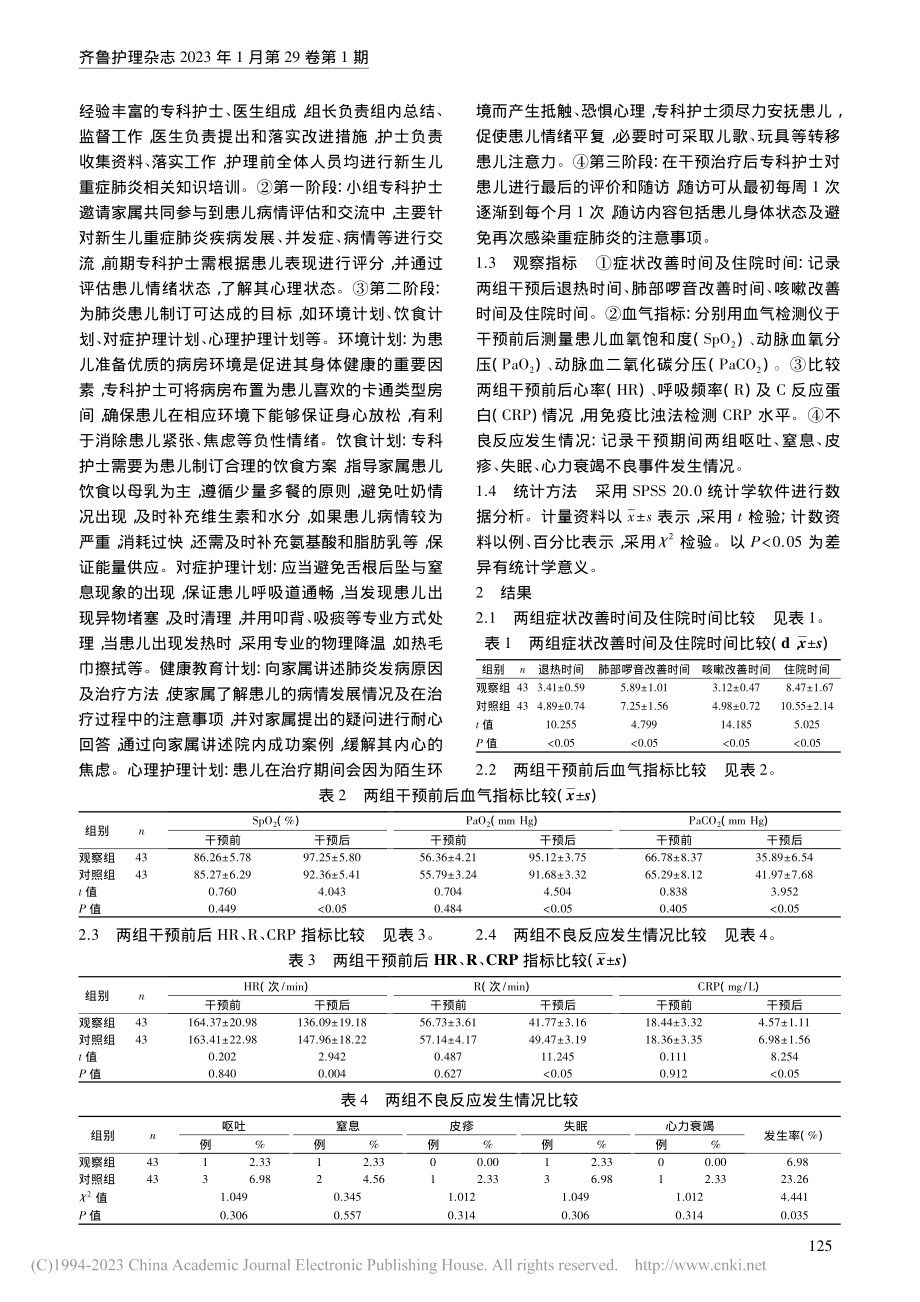 专科护士为主导的个案管理模...新生儿重症肺炎护理中的应用_钱丽香.pdf_第2页