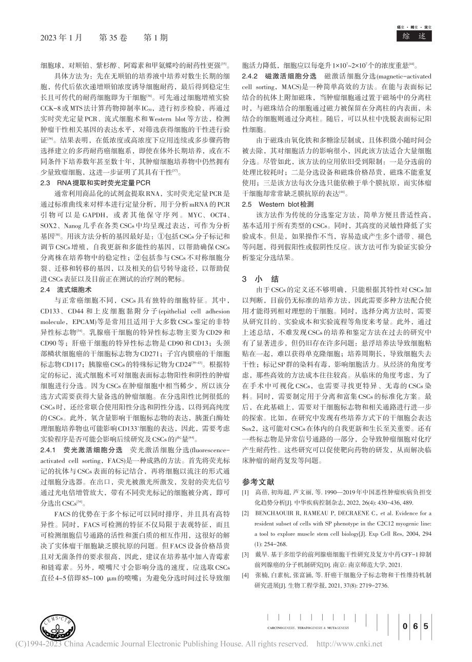 肿瘤干细胞培养与分选鉴定的研究进展_郭德志.pdf_第3页