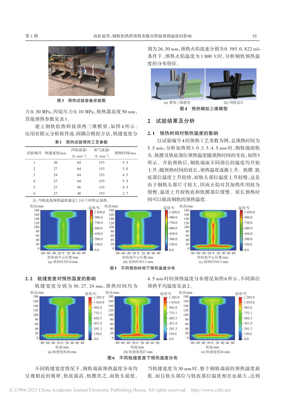 钢轨铝热焊预热参数对焊前预热温度的影响_高松福.pdf_第2页