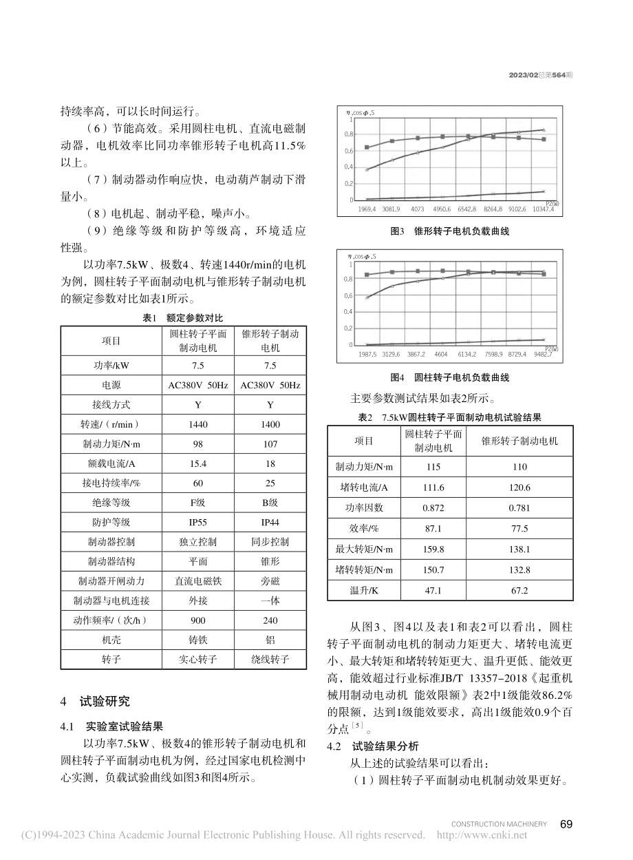 钢丝绳电动葫芦用高效圆柱转子平面制动电机应用研究_王松雷.pdf_第3页