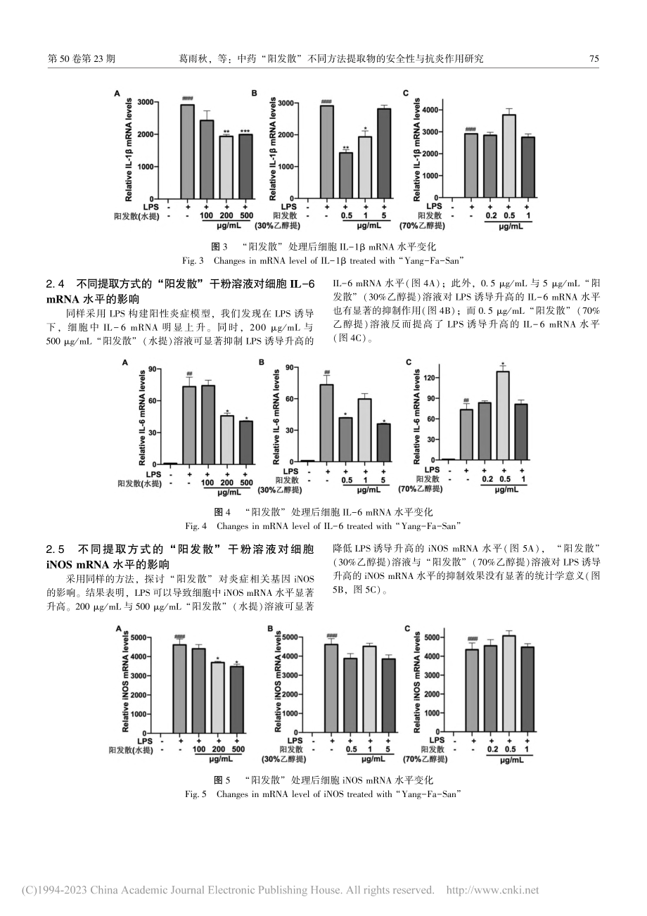 中药“阳发散”不同方法提取物的安全性与抗炎作用研究_葛雨秋.pdf_第3页