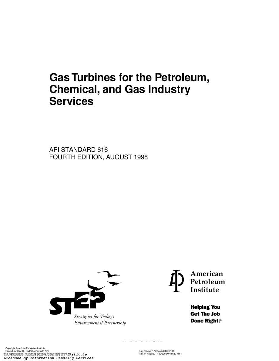 _API_616_Gas_Turbines_for_the_petroleoum_Chemical_and_Gas_In.pdf_第1页