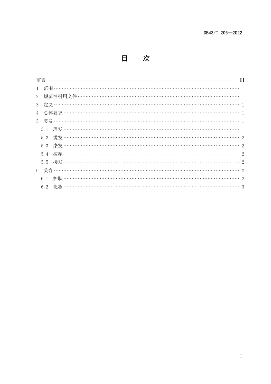 DB43T 206-2022美容美发质量要求.pdf_第3页