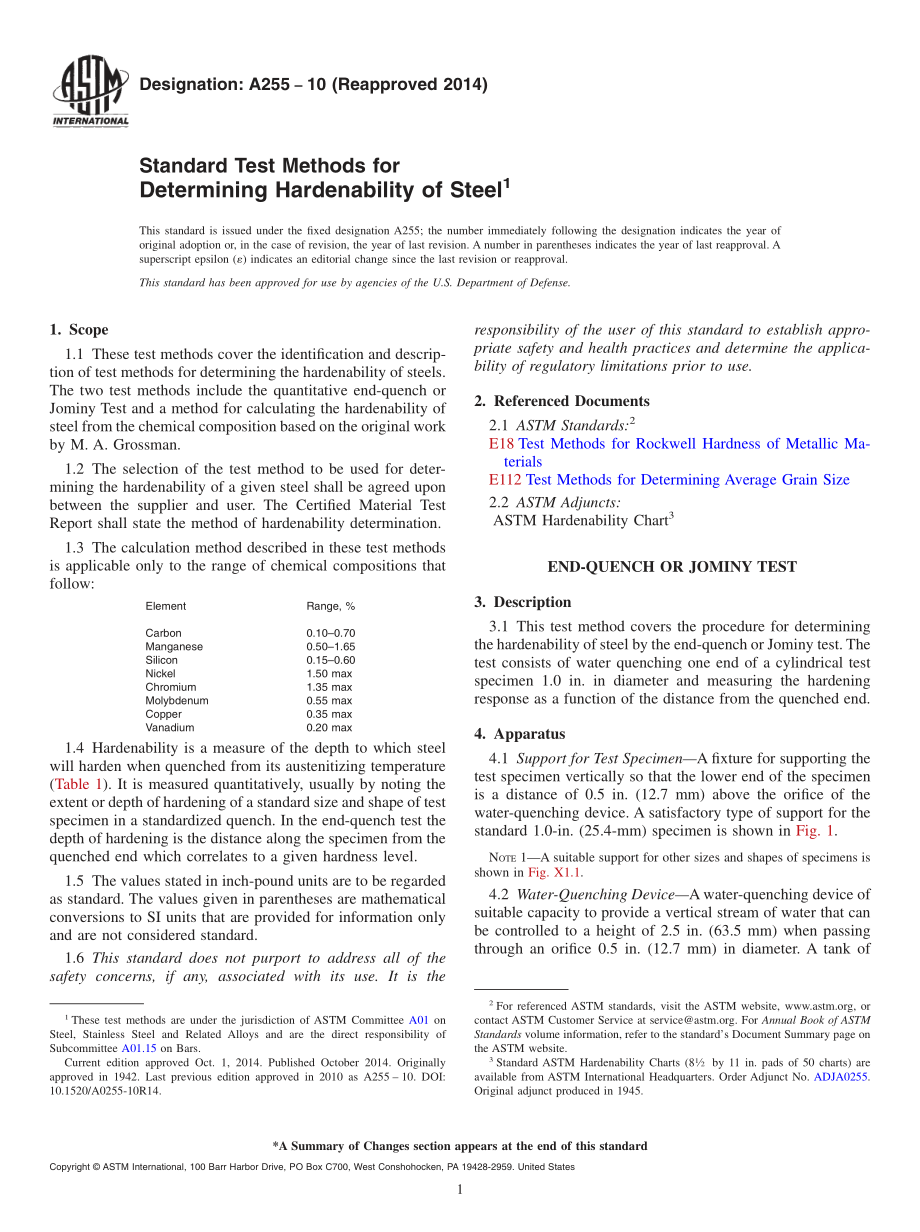 ASTM_A_255_-_10_2014.pdf_第1页