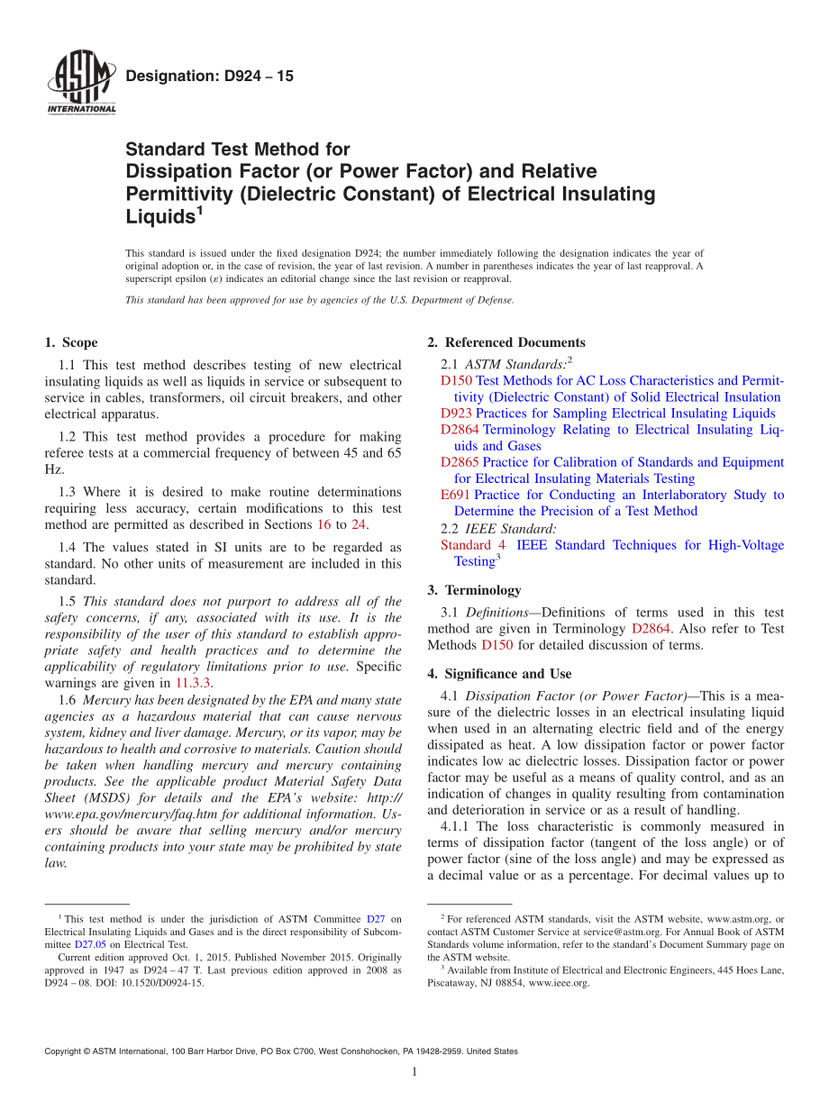 ASTM_D_924_-_15.pdf_第1页