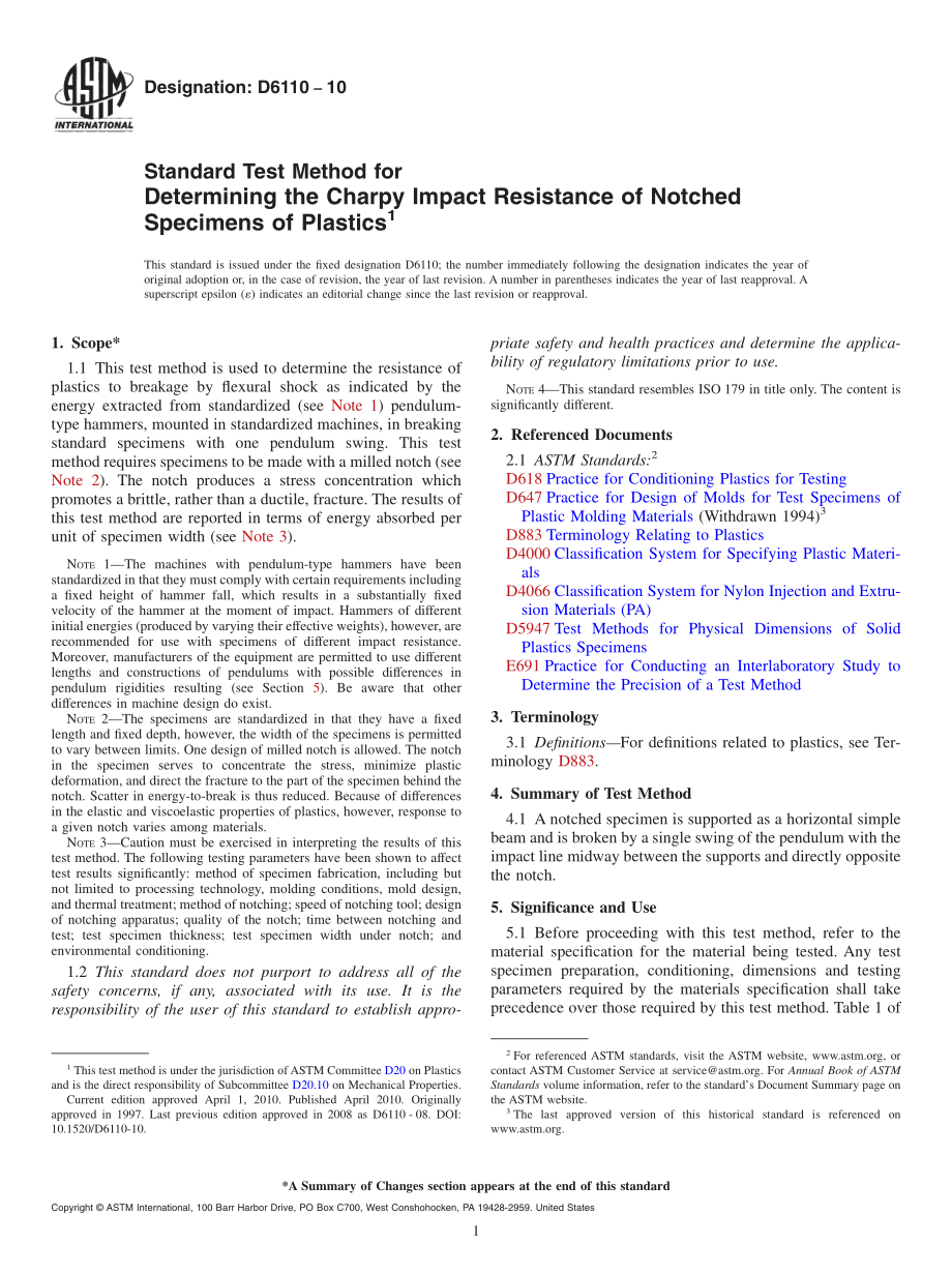 ASTM_D_6110_-_10.pdf_第1页