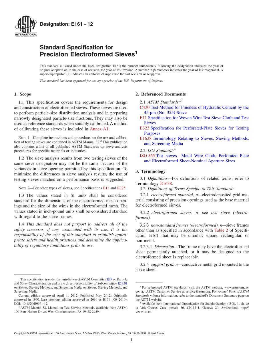 ASTM_E_161_-_12.pdf_第1页