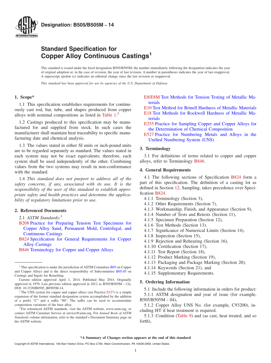 ASTM_B_505_-_B_505M_-_14.pdf_第1页