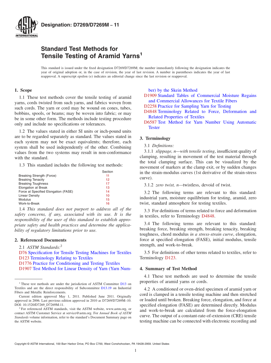 ASTM_D_7269_-_D_7269M_-_11.pdf_第1页