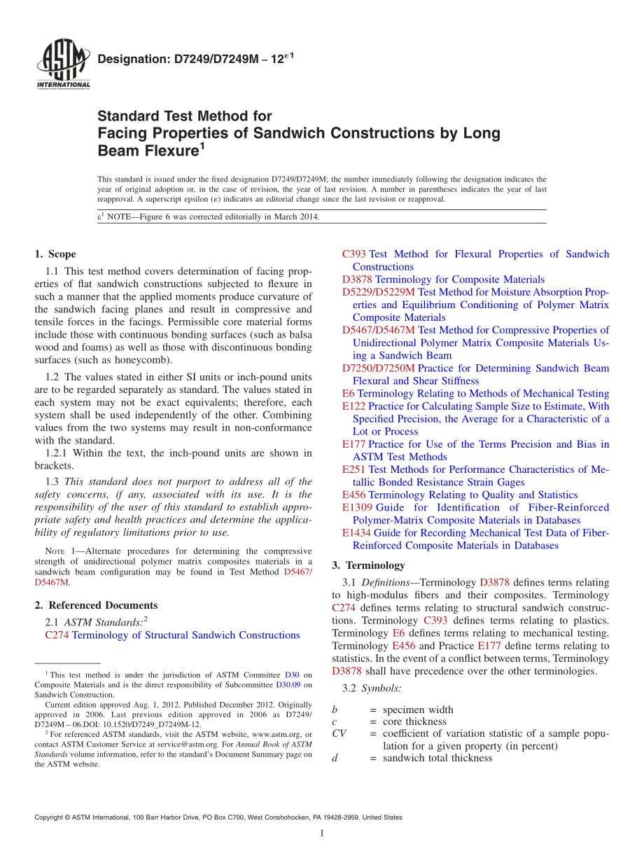 ASTM_D_7249_-_D_7249M_-_12e1.pdf_第1页