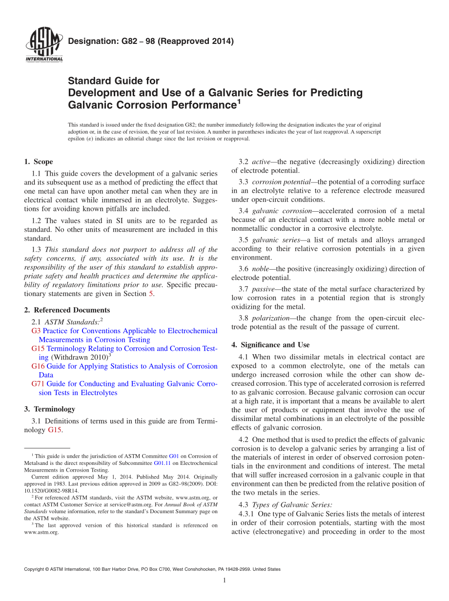 ASTM_G_82_-_98_2014.pdf_第1页