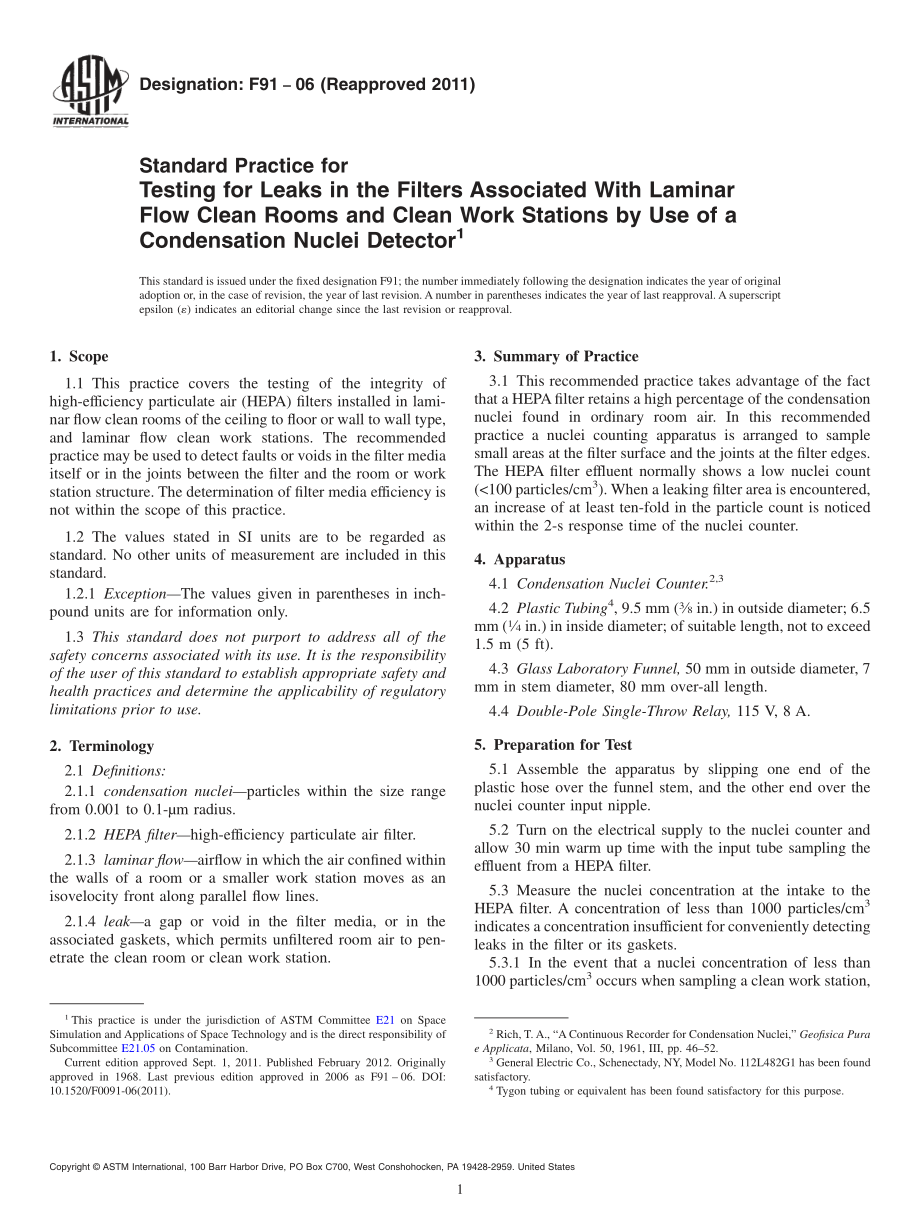 ASTM_F_91_-_06_2011.pdf_第1页