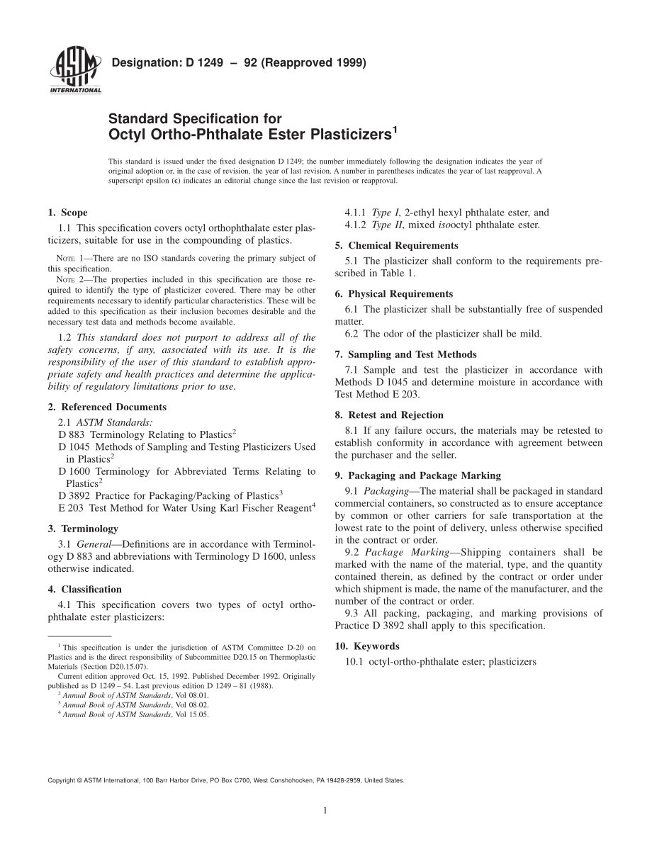 ASTM_D_1249_-_92_1999.pdf_第1页