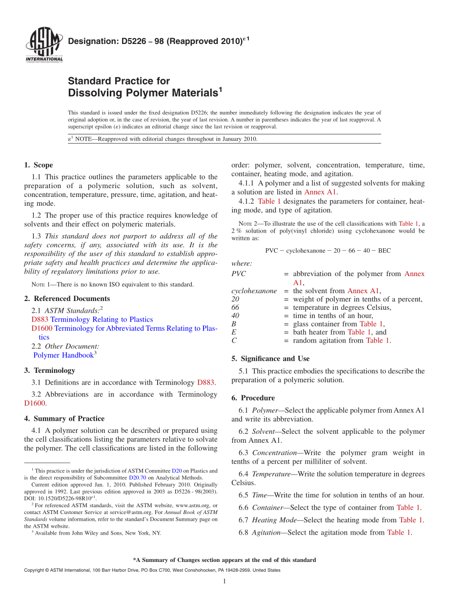 ASTM_D_5226_-_98_2010e1.pdf_第1页