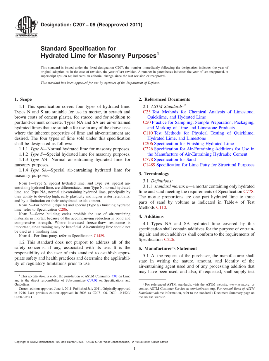 ASTM_C_207_-_06_2011.pdf_第1页