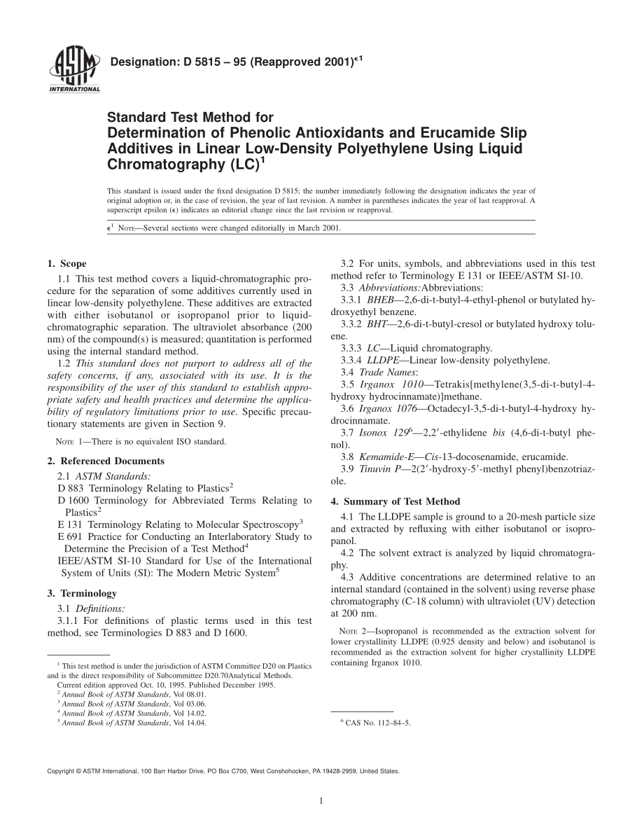 ASTM_D_5815_-_95_2001e1.pdf_第1页