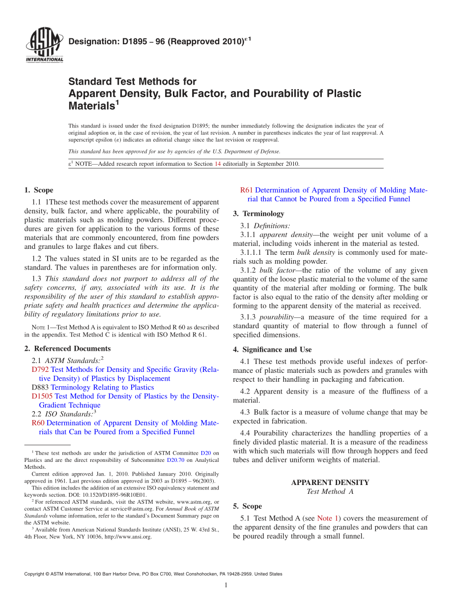 ASTM_D_1895_-_96_2010e1.pdf_第1页