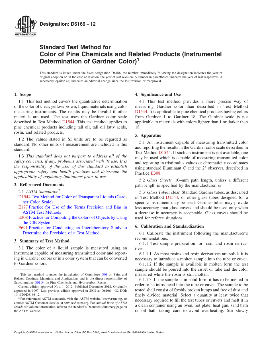 ASTM_D_6166_-_12.pdf_第1页