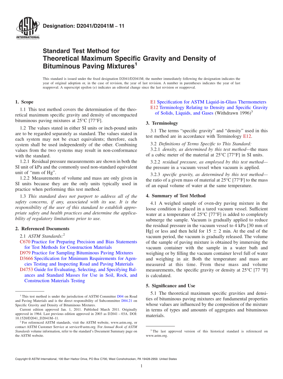 ASTM_D_2041_-_D_2041M_-_11.pdf_第1页