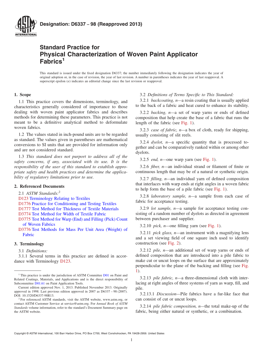 ASTM_D_6337_-_98_2013.pdf_第1页