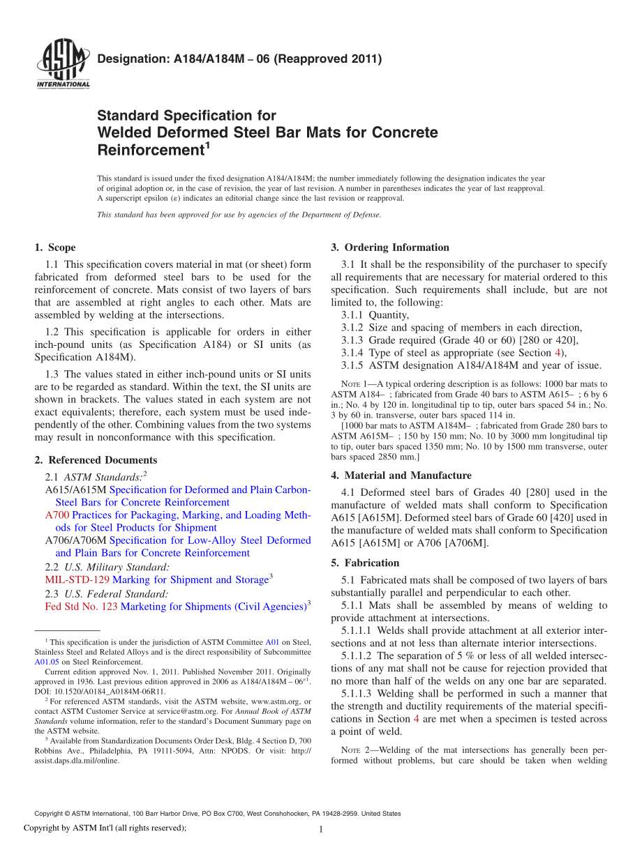 ASTM_A_184_-_A_184M_-_06_2011.pdf_第1页