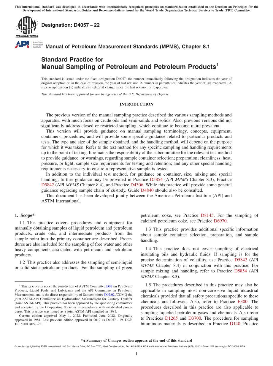 ASTM_D_4057_-_22.pdf_第1页