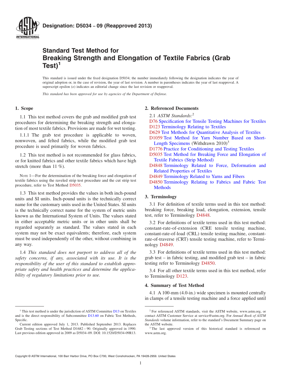 ASTM_D_5034_-_09_2013.pdf_第1页