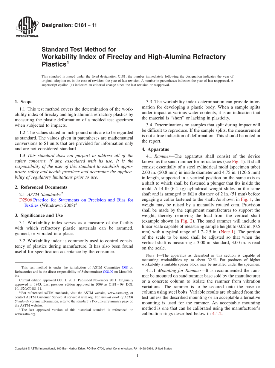 ASTM_C_181_-_11.pdf_第1页