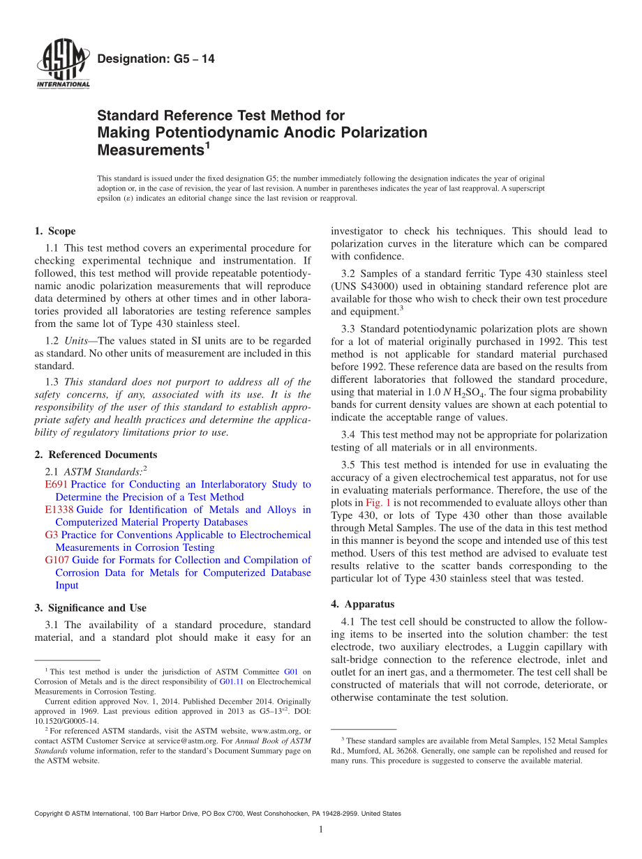 ASTM_G_5_-_14.pdf_第1页