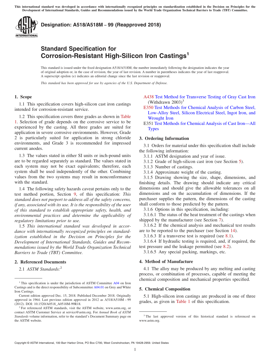 ASTM_A_518_-_A_518M_-_99_2018.pdf_第1页