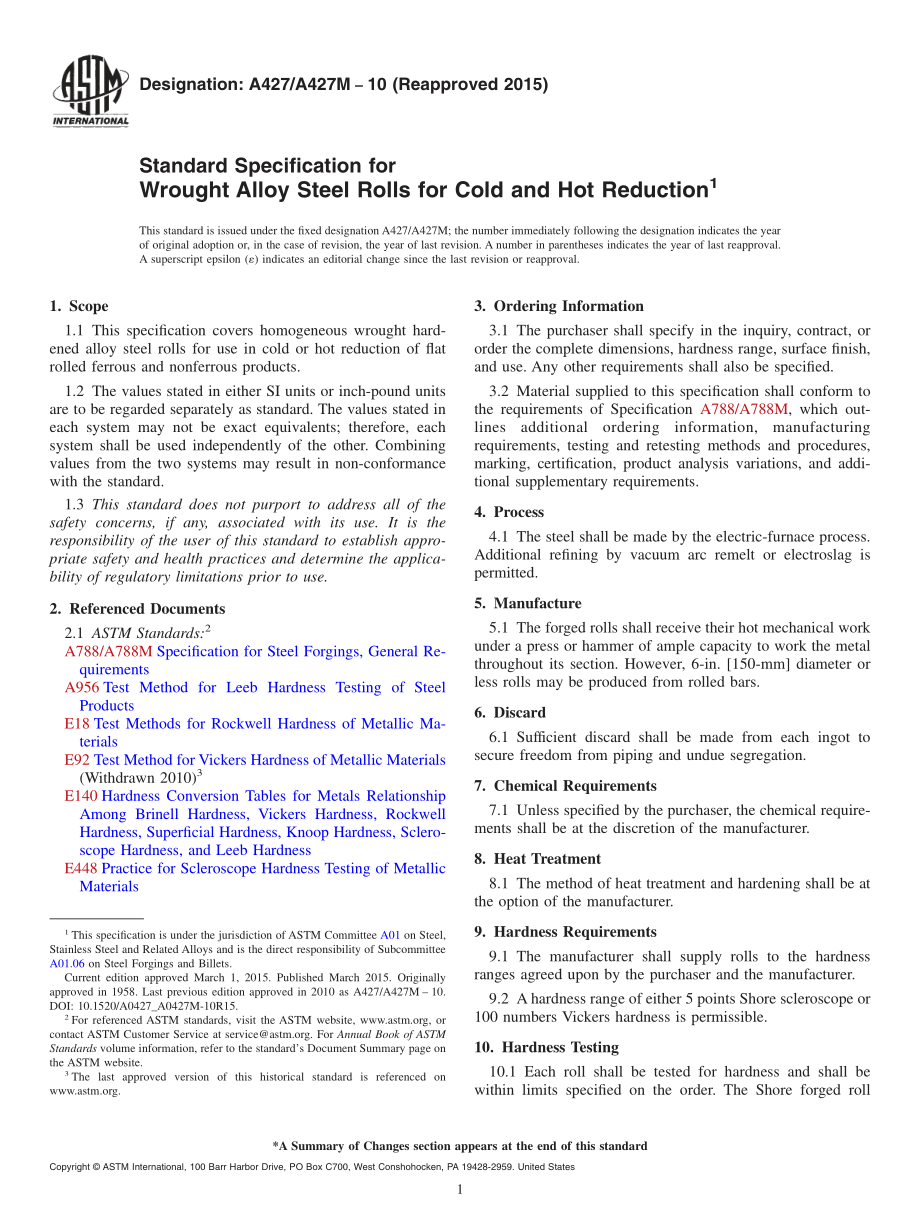 ASTM_A_427_-_A_427M_-_10_2015.pdf_第1页