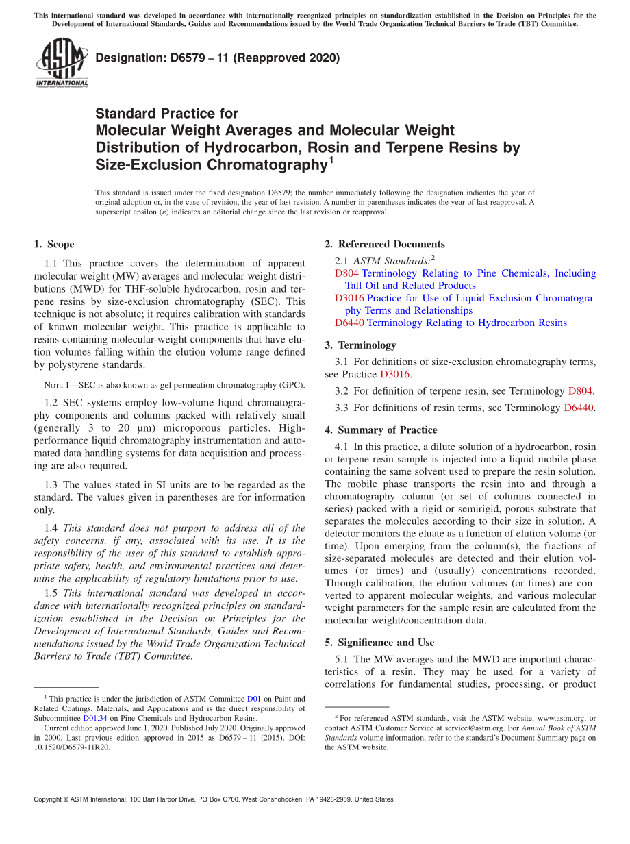 ASTM_D_6579_-_11_2020.pdf_第1页