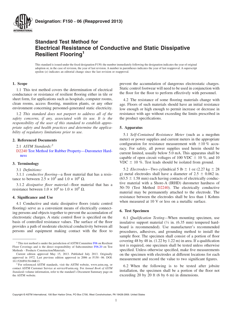 ASTM_F_150_-_06_2013.pdf_第1页