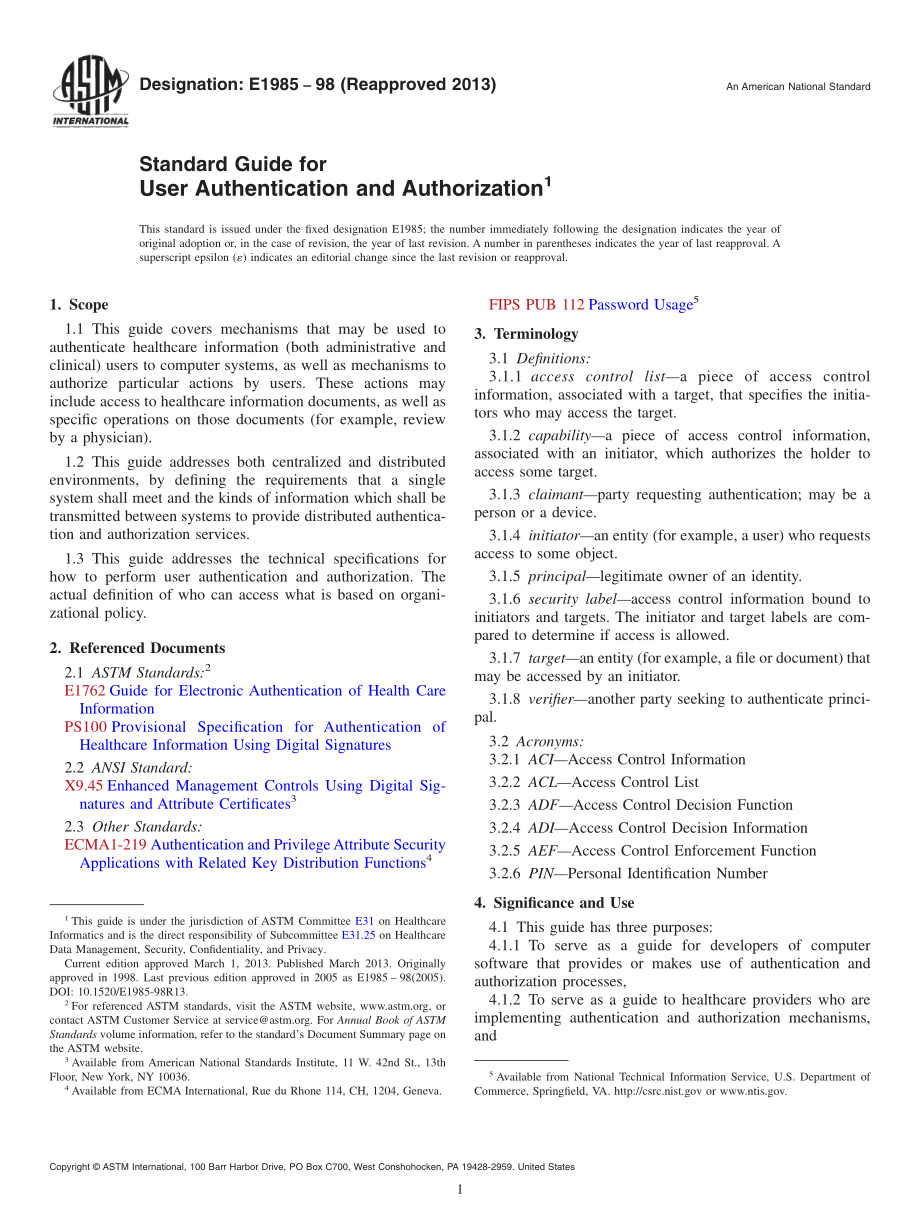 ASTM_E_1985_-_98_2013.pdf_第1页