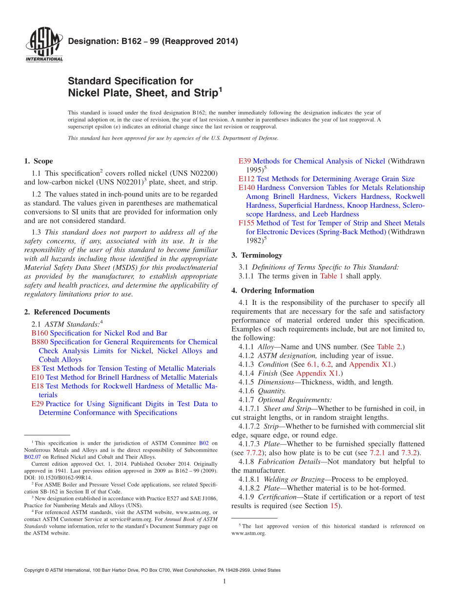 ASTM_B_162_-_99_2014.pdf_第1页