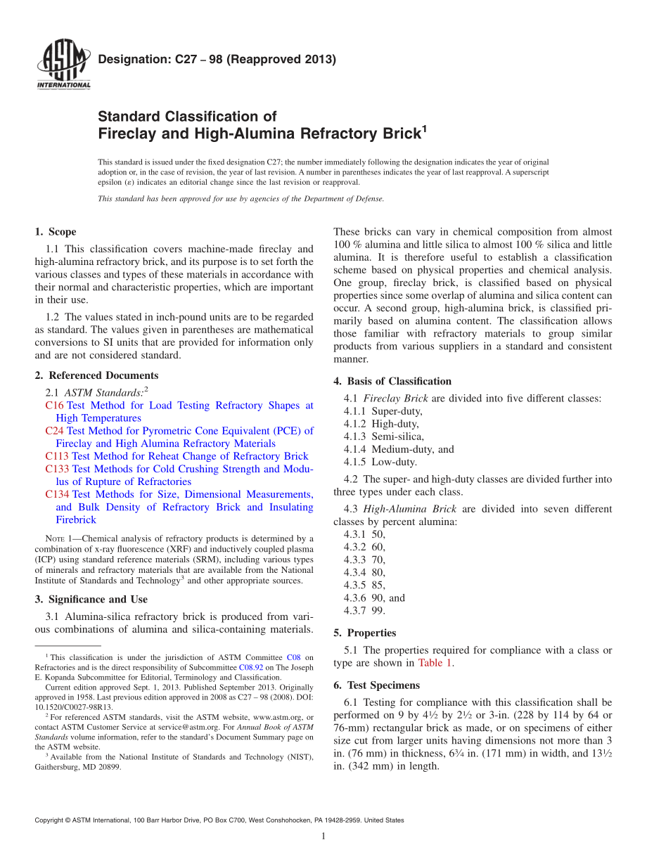 ASTM_C_27_-_98_2013.pdf_第1页