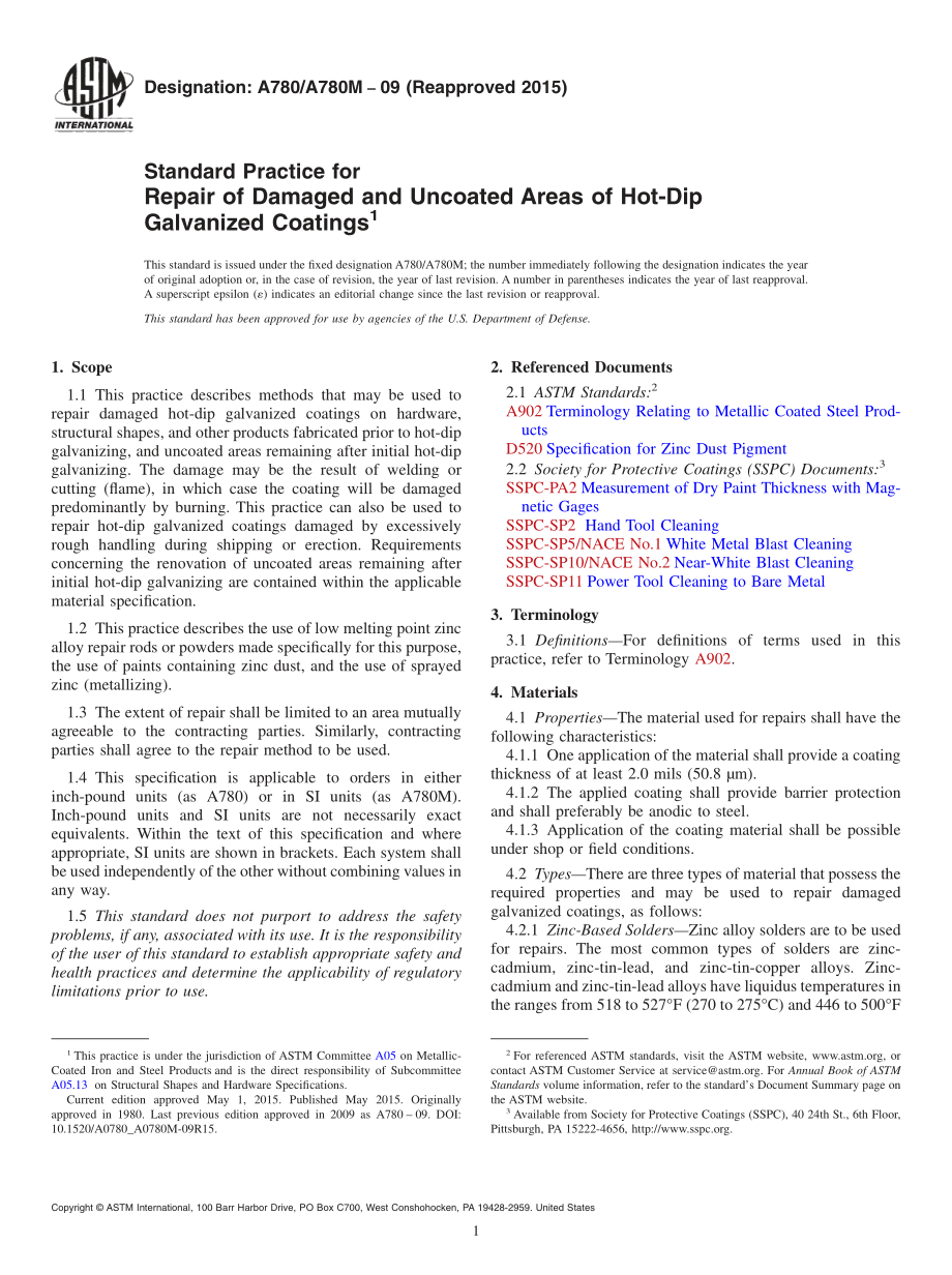 ASTM_A_780_-_A_780M_-_09_2015.pdf_第1页