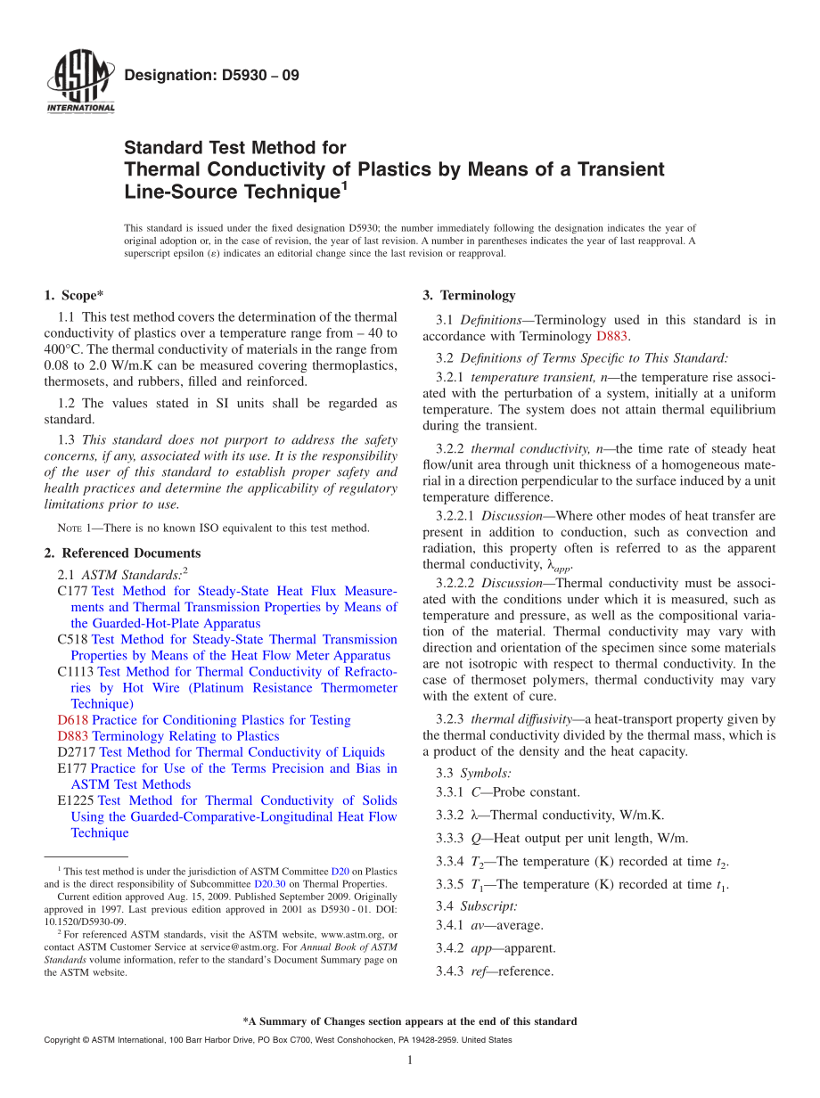 ASTM_D_5930_-_09.pdf_第1页