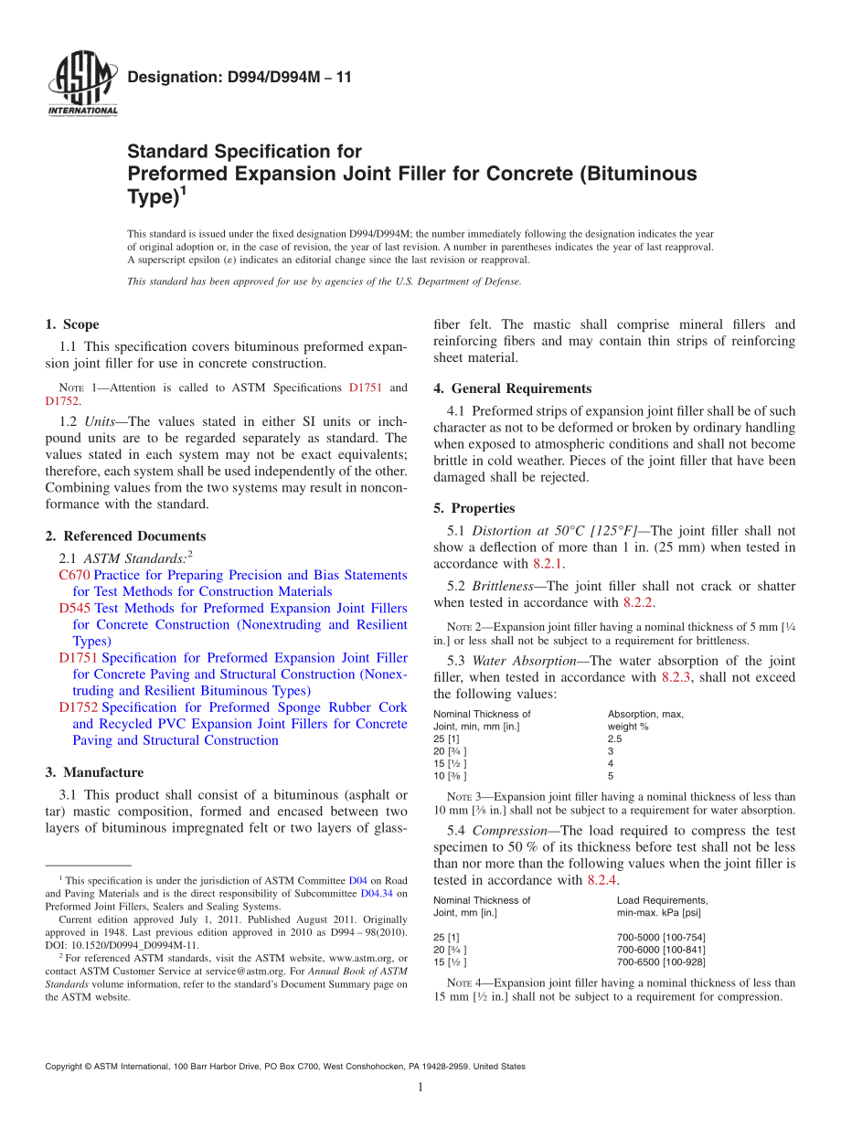 ASTM_D_994_-_D_994M_-_11.pdf_第1页