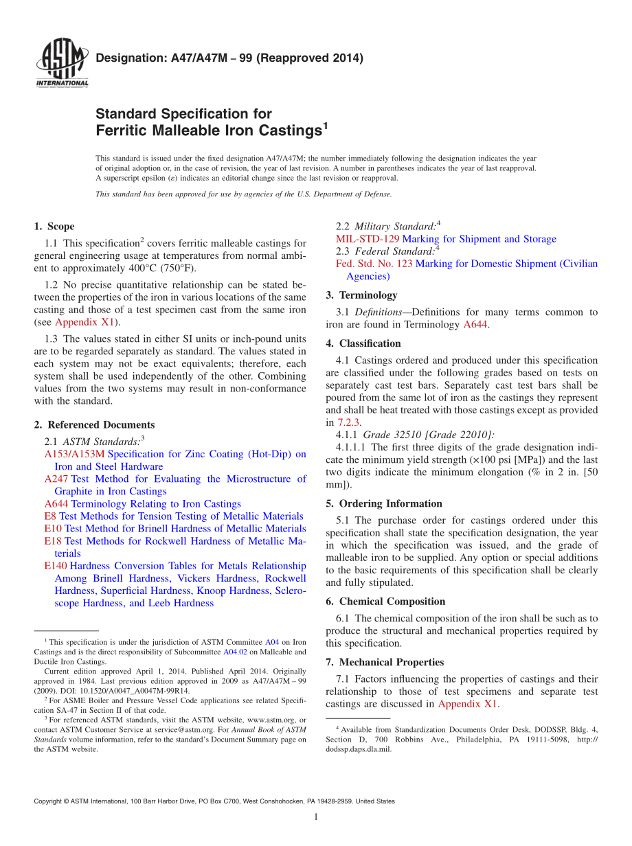 ASTM_A_47_-_A_47M_-_99_2014.pdf_第1页