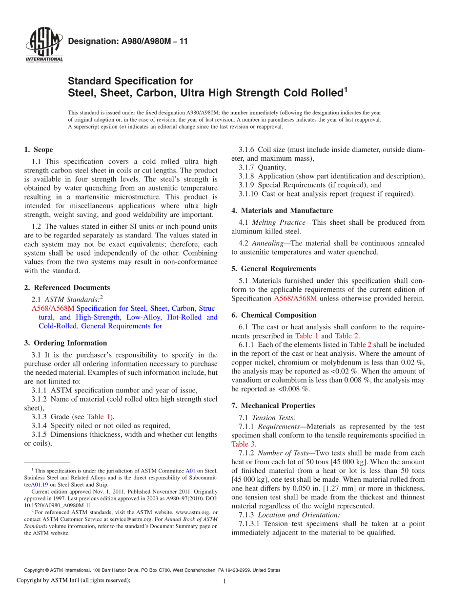 ASTM_A_980_-_A_980M_-_11.pdf_第1页