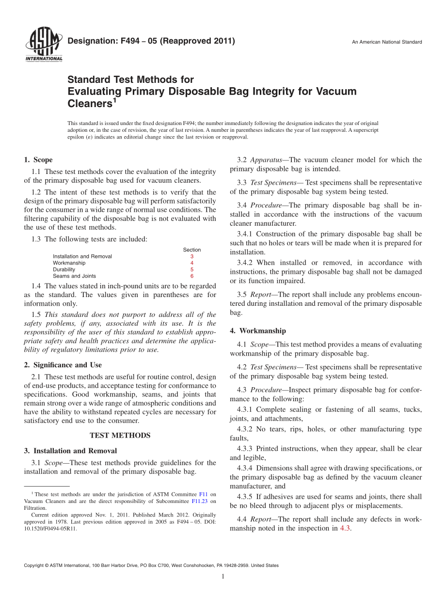 ASTM_F_494_-_05_2011.pdf_第1页