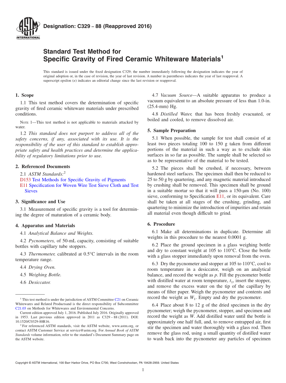 ASTM_C_329_-_88_2016.pdf_第1页